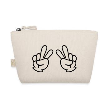 peace hand - Bio-Täschchen - Natur - Vorne