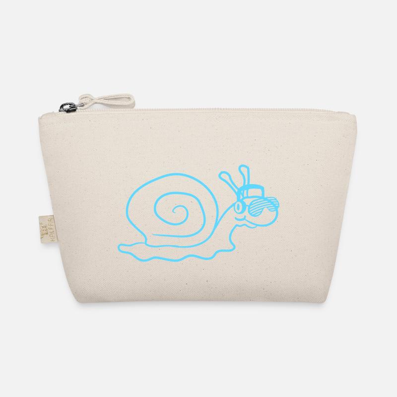Cool DJ Snail Cute Shell Organic Pouch