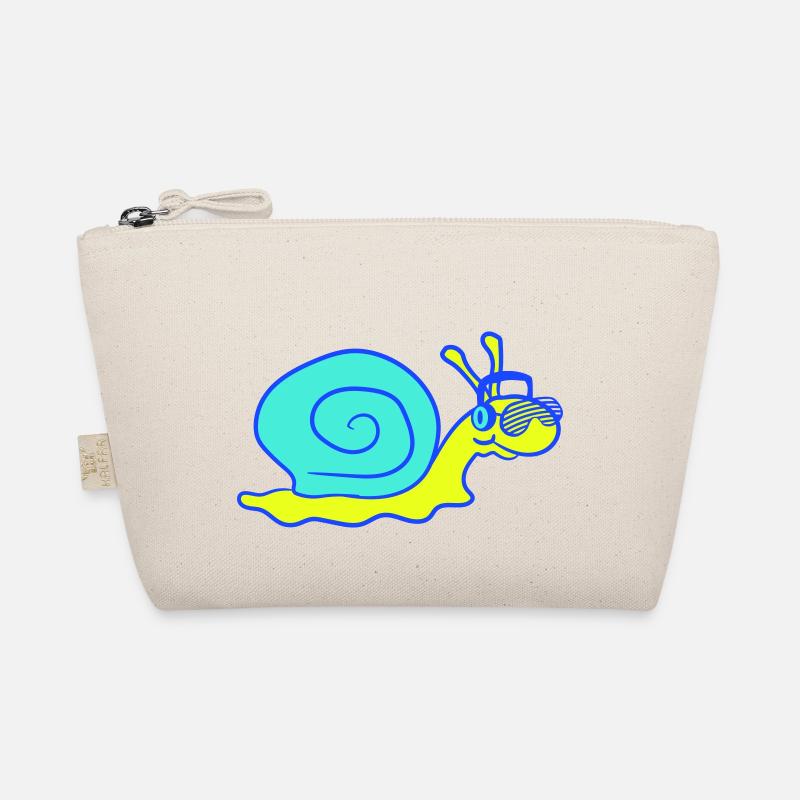 Cool DJ Snail Cute Shell Organic Pouch