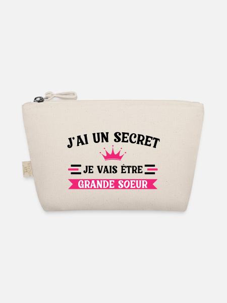 J'ai un secret je vais être grande sœur - Trousse biologique - nature - Devant