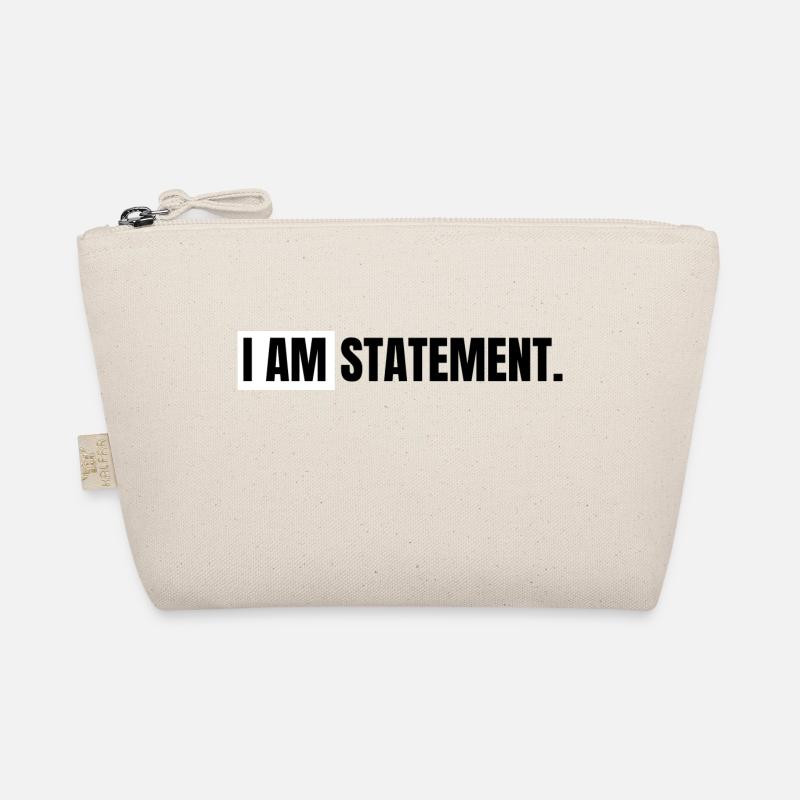 I AM STATEMENT BLACK 10 x 5 cm Organic Pouch