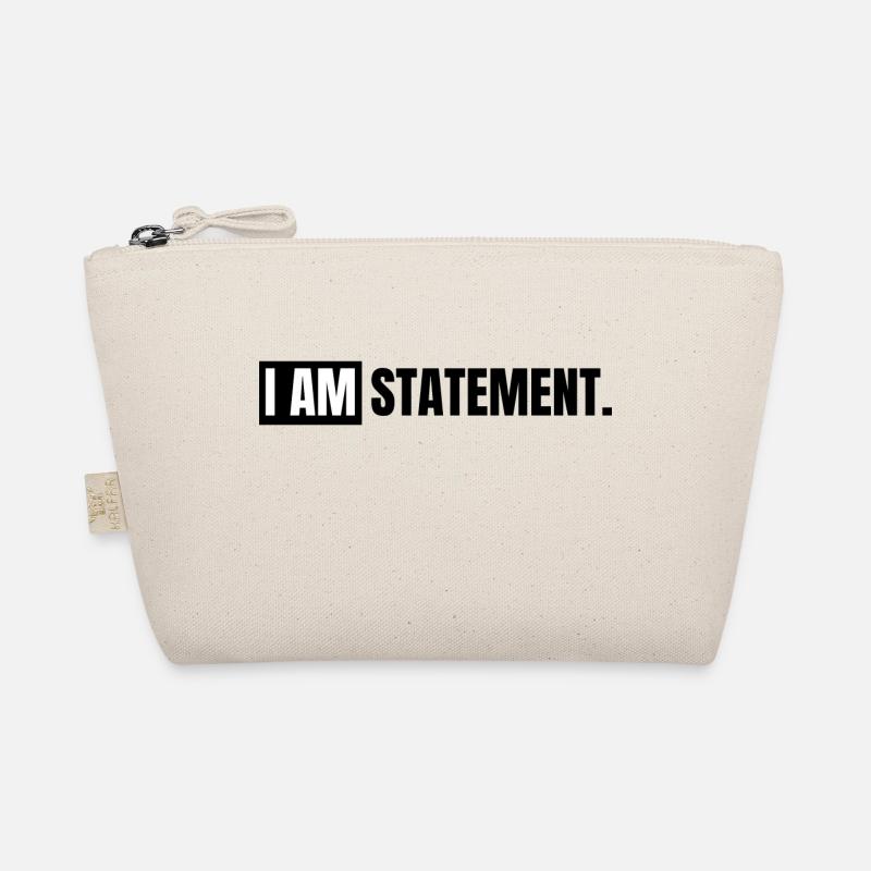 I AM STATEMENT Black/white Organic Pouch