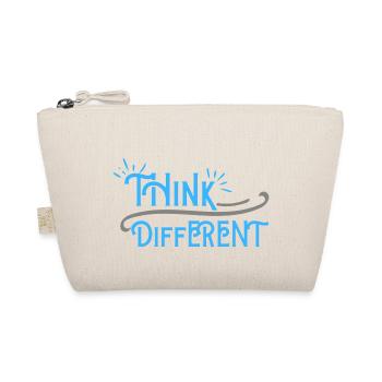 Think Differnet Blue Grey Design - Organic Pouch - nature - Front