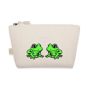Frog Comic Love - Organic Pouch - nature - Front