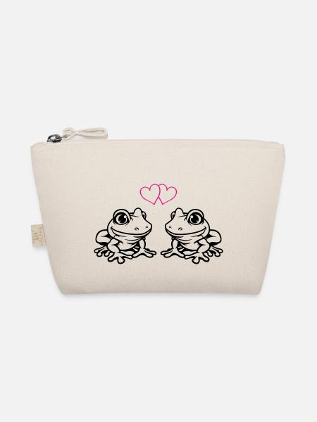 frosch comic love - Bio-Täschchen - Natur