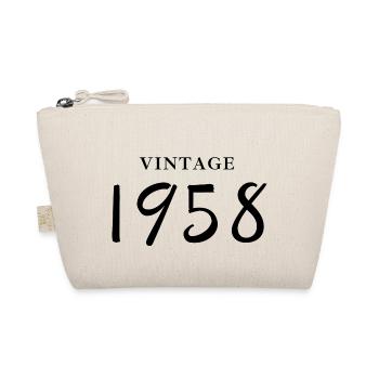 Jahrgang 1958 - Geschenkidee zum Geburtstag - Bio-Täschchen - Natur - Vorne