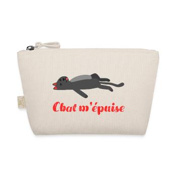 Chat m épuise humour chat - Trousse biologique - nature - Devant