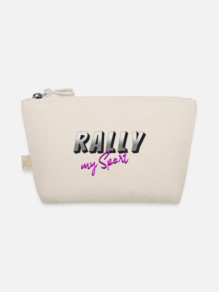 Rally my Sport grey pink - Organic Pouch - nature - Front