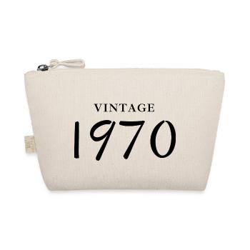 Jahrgang 1970er Jahre - Geschenkidee zum Geburtstag - Bio-Täschchen - Natur - Vorne
