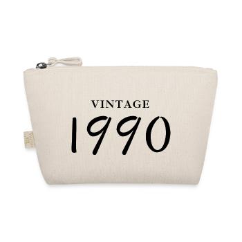 Jahrgang 1990er Jahre - Geschenkidee zum Geburtstag - Bio-Täschchen - Natur - Vorne