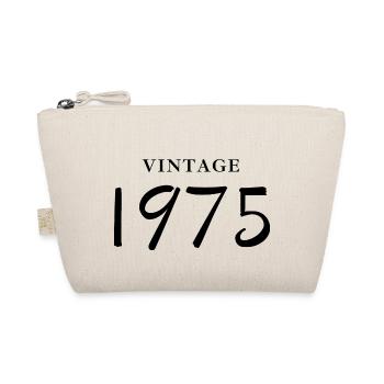 Vintage 1975 - Anniversary Gift Idea - Organic Pouch - nature - Front