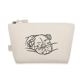 English Bulldog Sleeping - Organic Pouch - nature - Front