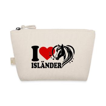 I love Pferd Isländer - Bio-Täschchen - Natur - Vorne