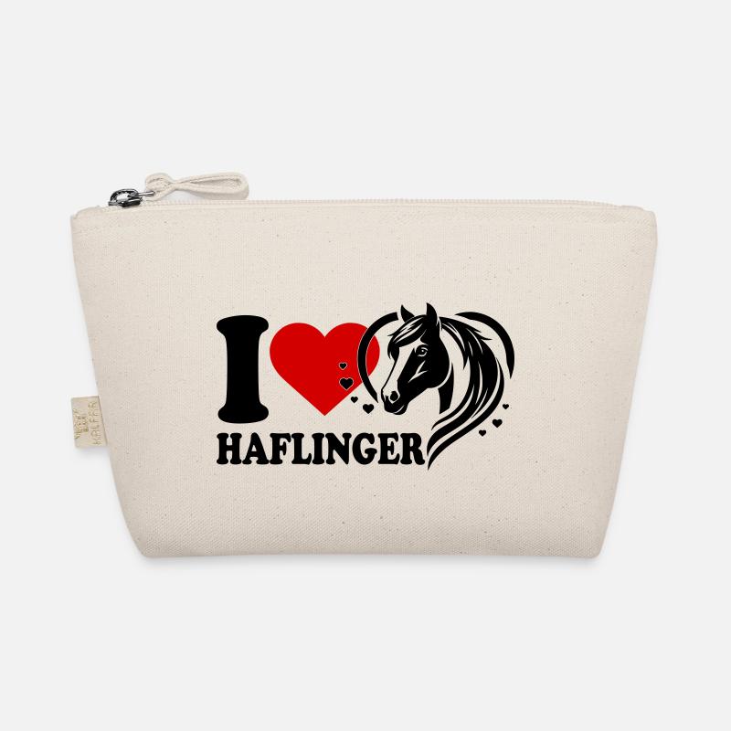 I love Pferd Haflinger - Bio-Täschchen - Natur