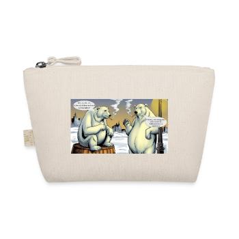 Christmas Polar Bears North Pole Smoking Cigarette - Organic Pouch - nature - Front