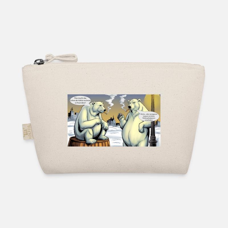 Christmas Polar Bears North Pole Smoking Cigarette Organic Pouch