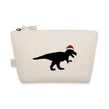T-Rex Weihnachtsmann - Bio-Täschchen - Natur - Vorne