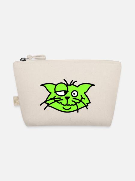 Chat confus plisse les yeux Drôle Folle Grimace - Trousse biologique - nature - Devant