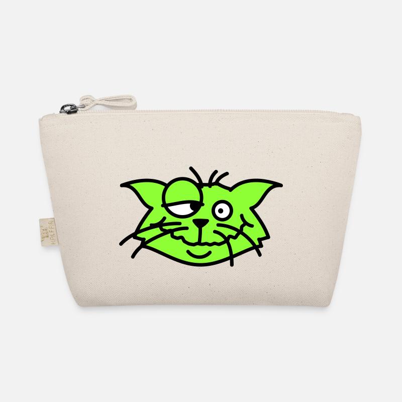 Confused Cat Squints Funny Crazy Grimace Organic Pouch