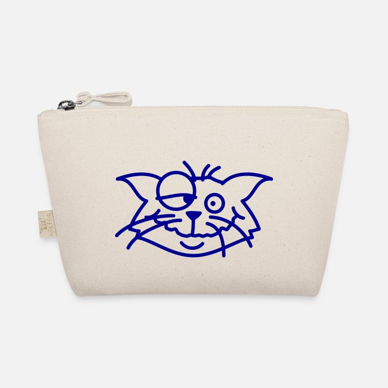 Confused Cat Squints Funny Crazy Grimace Organic Pouch