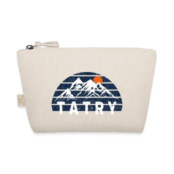 Gebirge.Sweatshirt mit Bergmotiv.Winterpause - Bio-Täschchen - Natur - Vorne