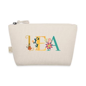 LEA Name Art avec fleurs brodées - Trousse biologique - nature - Devant