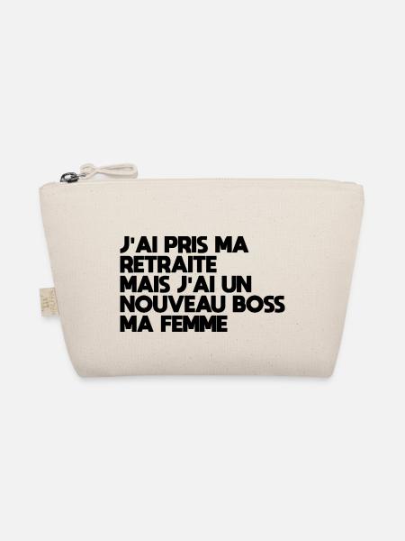 Funny Man Retirement Gift Idea for a Mar - Organic Pouch - nature - Front