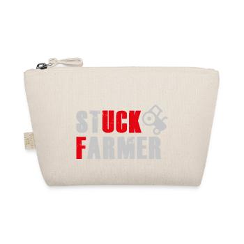 STUCK FARMER GREY RED - Organic Pouch - nature - Front