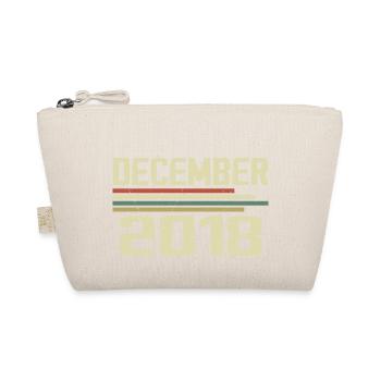 Dezember 2018 Jahrgang Vintage Retro Geburtstag - Bio-Täschchen - Natur - Vorne
