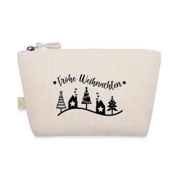 Frohe Weihnachten – Stilvolles Weihnachtsdesign fü - Bio-Täschchen - Natur - Vorne