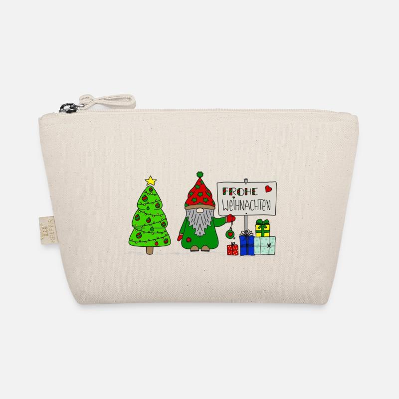 NICE Wichtel mit Tannenbaum und Geschenken - Bio-Täschchen - Natur