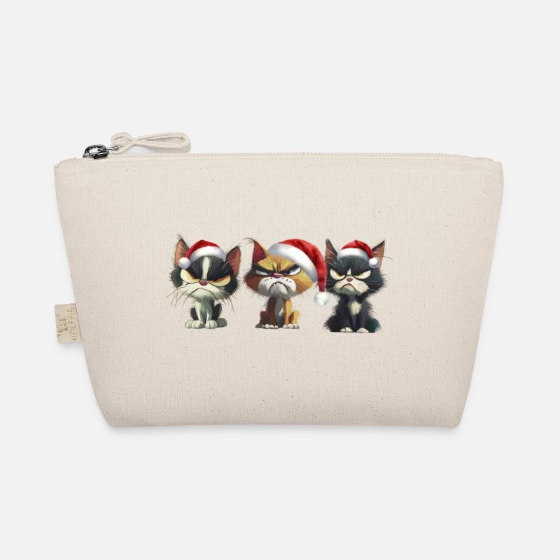 Grim Christmas Cats Trio Presents Organic Pouch