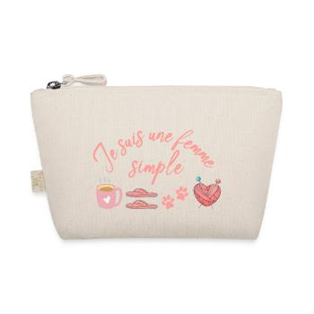 Je suis une femme simple - Trousse biologique - nature - Devant