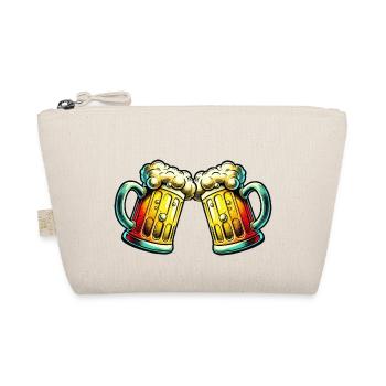 toasting beer beer glass - Organic Pouch - nature - Front