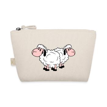 Two Sheep Friends Team Crew Cute Little Baby Dear - Organic Pouch - nature - Front