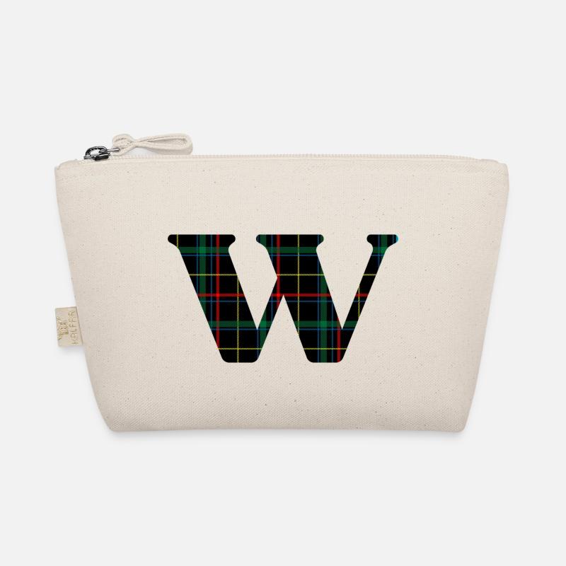 Monogramm mit schottischem Tartan Bio-Täschchen