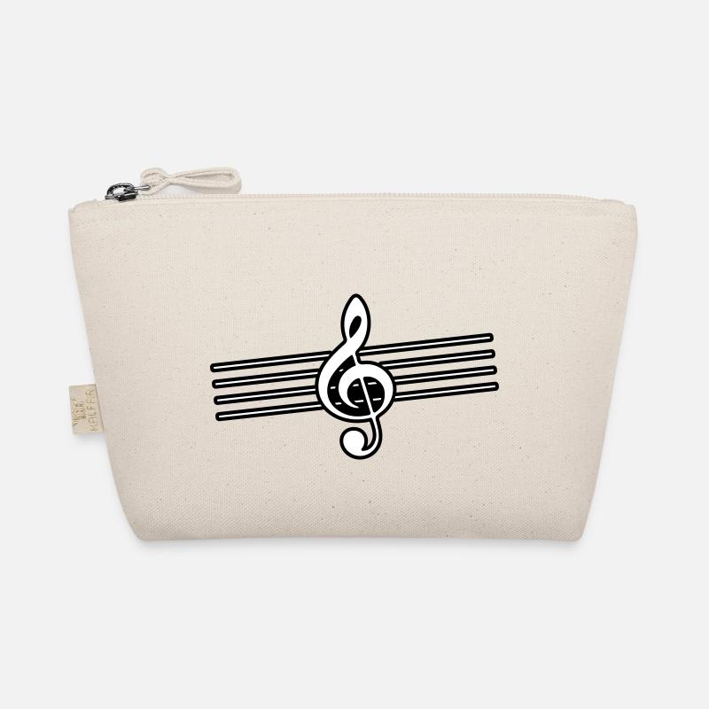 Notenschlüssel Symbol Musik - Bio-Täschchen - Natur
