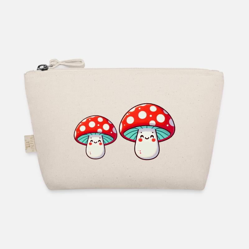 mushrooms comic cartoon Organic Pouch