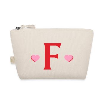 Lettre f cœurs rouges - Trousse biologique - nature - Devant
