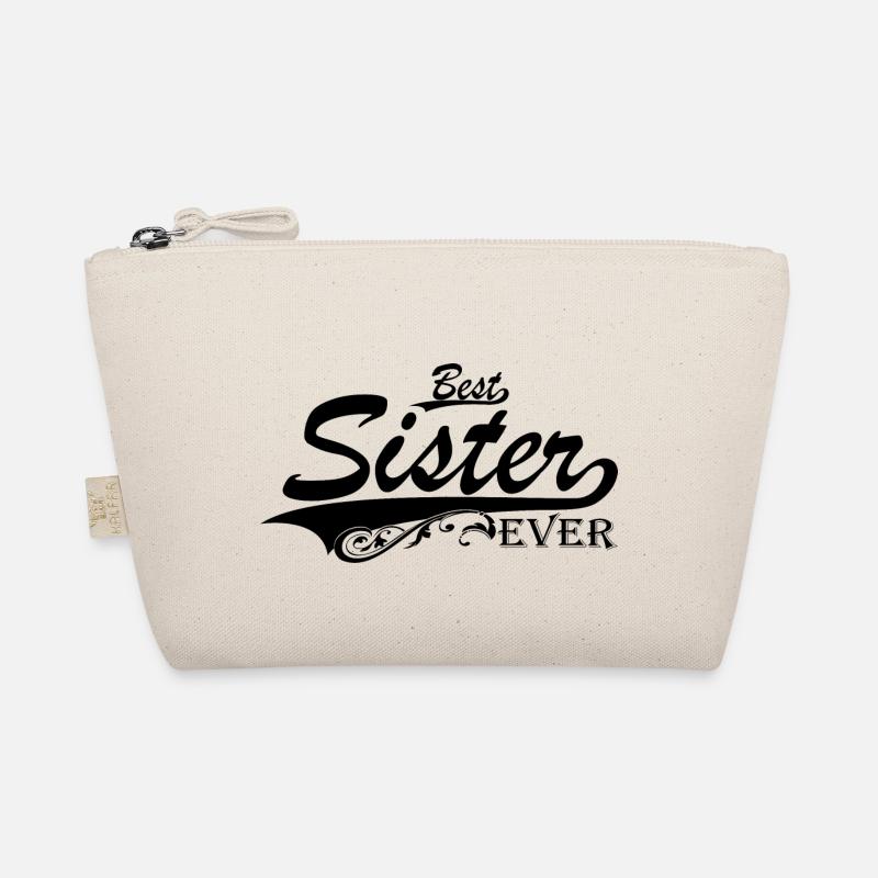 Schwester Geschenk Geschenkidee - Best Sister Ever Bio-Täschchen