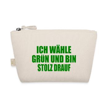 ich wähle grün und bin stolz darauf - Bio-Täschchen - Natur - Vorne