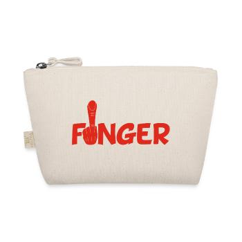 Der Finger (rot) - Bio-Täschchen - Natur - Vorne