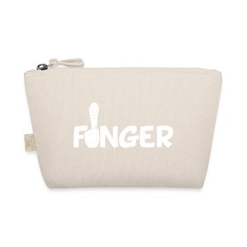 Der Finger (weiß) - Bio-Täschchen - Natur - Vorne