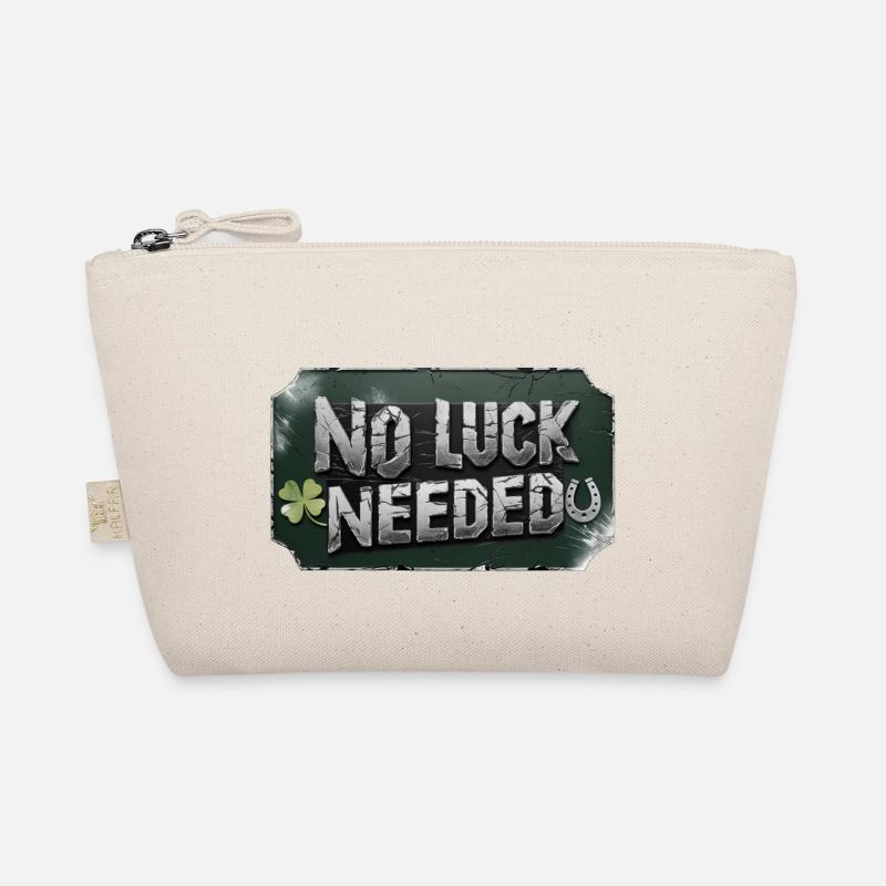 no luck needed - St.Patrick´s Day - Bio-Täschchen - Natur