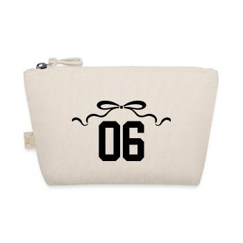Number 6 Knot - 6th Anniversary - Organic Pouch - nature - Front