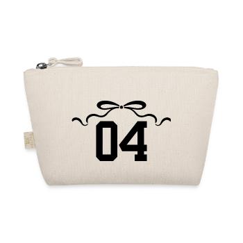 Number 4 Knot - 4th Anniversary - Organic Pouch - nature - Front