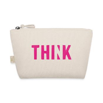 THINK Pink | Cooles Streetwear-Typo-Design - Bio-Täschchen - Natur - Vorne