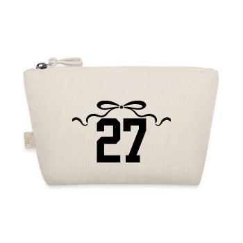 Number 27 Knot - 27th Anniversary - Organic Pouch - nature - Front