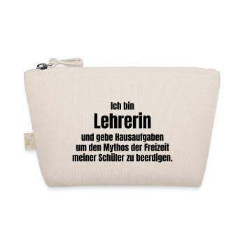 Lehrerin gibt Hausaufgaben - Bio-Täschchen - Natur - Vorne