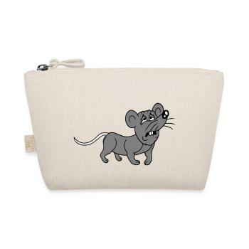 Mouse exhausted sad desperately tired suffering sweet - Organic Pouch - nature - Front